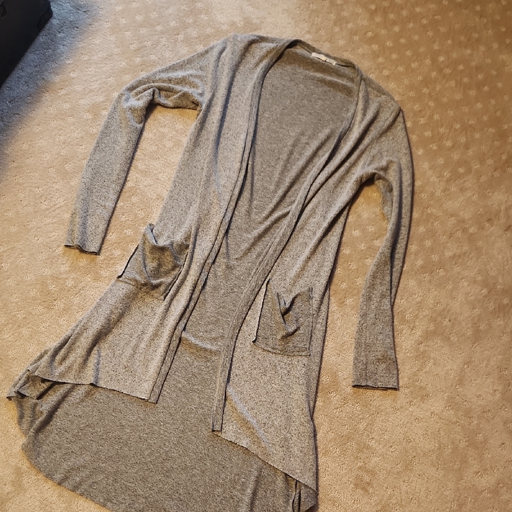 Joah Brown Gray Open Front Cardigan- One size
